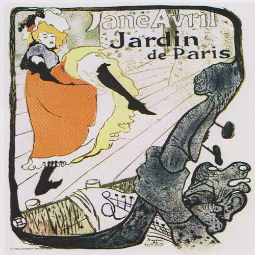 Jane Avril Jardin de Paris Hnri de Toulouse-Lautrec ca. 1893
